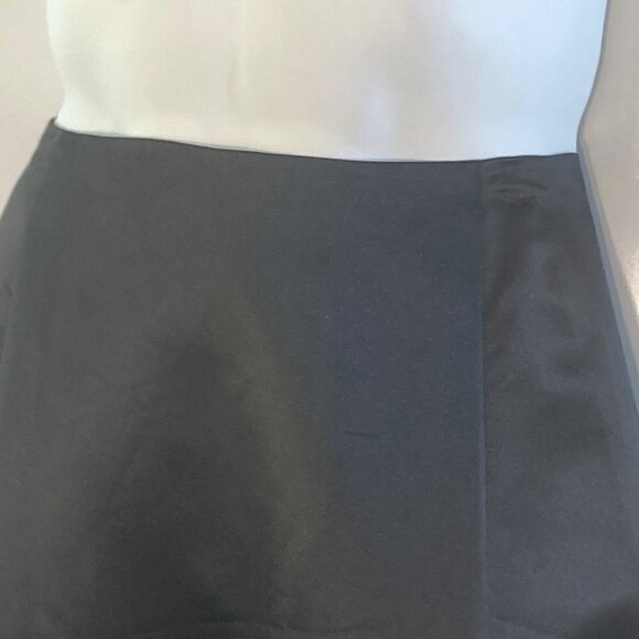 Spenser Jeremy SZ 10  Solid Black Satin maxi skirt party formal event black tie - Picture 3 of 6